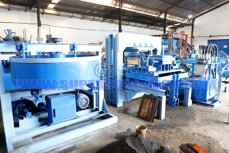 Mesin genteng beton, mesin genteng beton hidrolik, mesin genteng press Super Sonic Machinery WA: +62.811313603