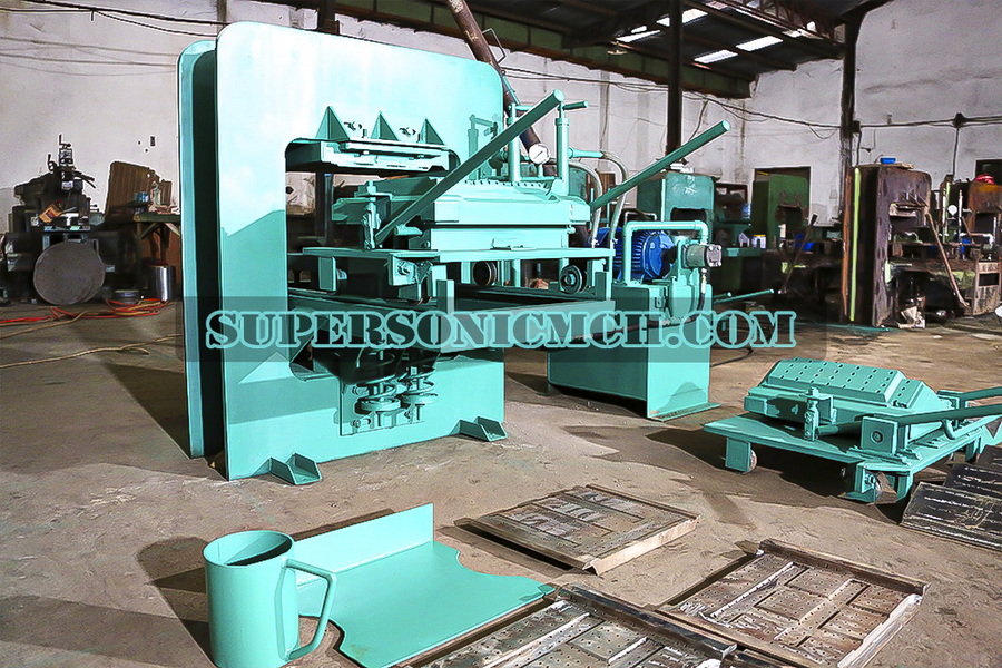 Mesin genteng beton, mesin genteng beton hidrolik, mesin genteng press Super Sonic Machinery WA: +62.811313603