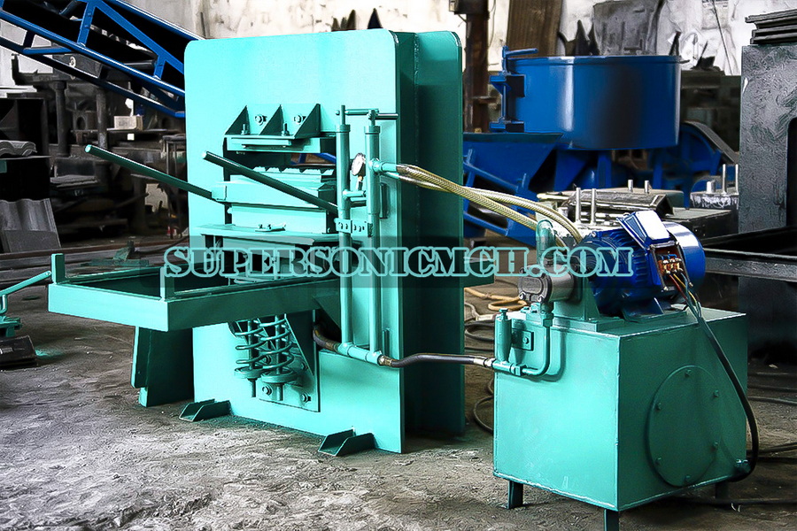 Mesin genteng beton, mesin genteng beton hidrolik, mesin genteng press Super Sonic Machinery WA: +62.811313603