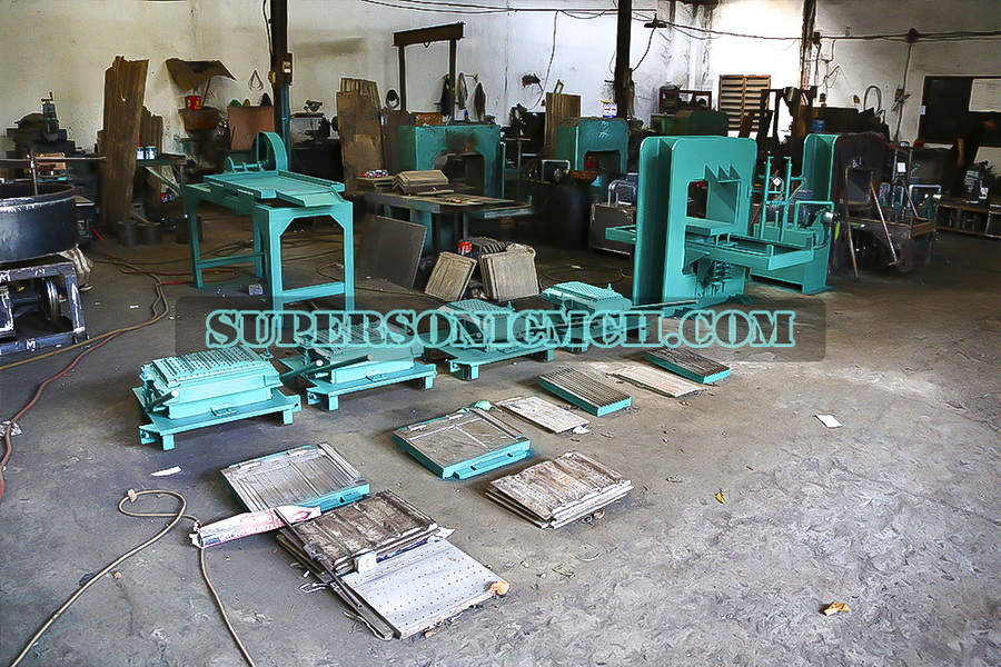 Mesin genteng beton, mesin genteng beton hidrolik, mesin genteng press Super Sonic Machinery WA: +62.811313603